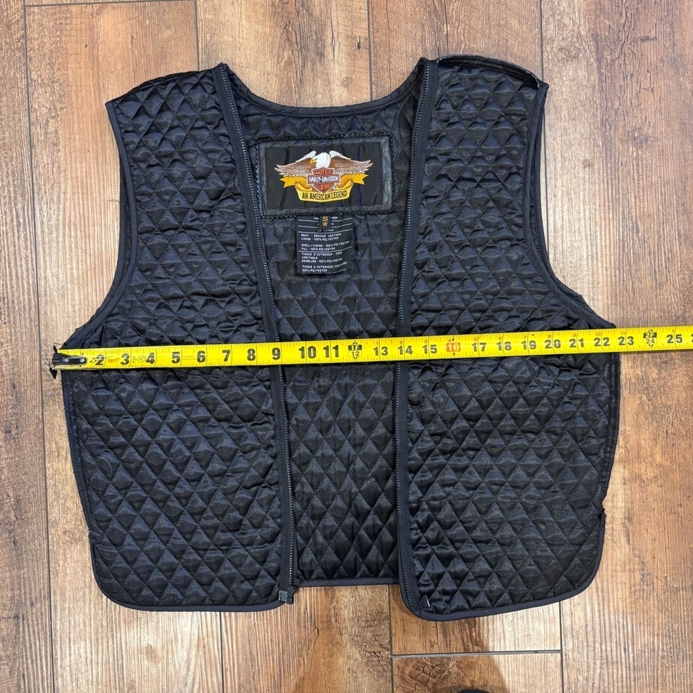 Harley Davidson An American Legend Men's Black Removable Vest Liner Quilted S - Picture 6 of 7